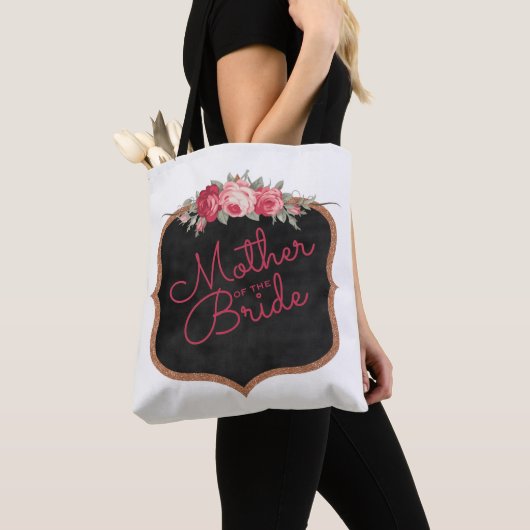 Mother of the Bride Script Pink 結婚's トートバッグ (クローズアップ)