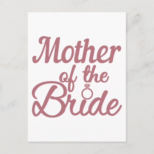 Mother Of The Bride Wedding Family Matching ポストカード (正面)