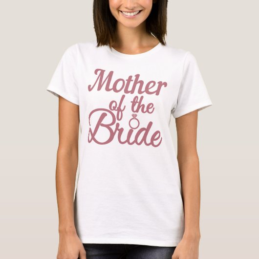 Mother Of The Bride Wedding Family Matching Tシャツ (正面)