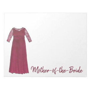 Mother of the Bride's 結婚ブライダルパーティメモ帳 ノートパッド
