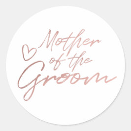 Mother of the Groom -バラ金ゴールドホイルフェイクシール ラウンドシール