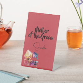 Mother of the Groom – 編集可能文字オンcerise 台座サイン