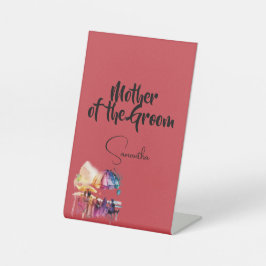Mother of the Groom – 編集可能文字オンcerise 台座サイン