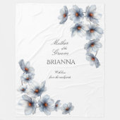Mother of the Groom Anemone Floral Wedding Gift   フリースブランケット (正面)