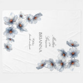 Mother of the Groom Anemone Floral Wedding Gift   フリースブランケット (正面(横))