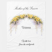 Mother of the Groom Freesia Wedding Party Gift  フリースブランケット (正面)