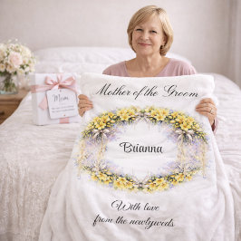Mother of the Groom Freesia Wreath Wedding Gift  フリースブランケット