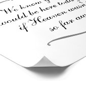 Mother of the Groom Heaven Memorial Reserved Sign ポスター (角)