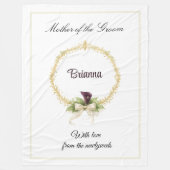 Mother of the Groom Keepsake Wedding Party Gift  フリースブランケット (正面)
