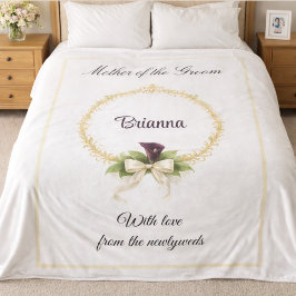 Mother of the Groom Keepsake Wedding Party Gift  フリースブランケット