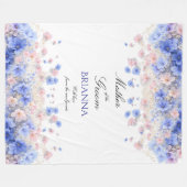 Mother of the Groom  Wildflowers Wedding Gift  フリースブランケット (正面(横))