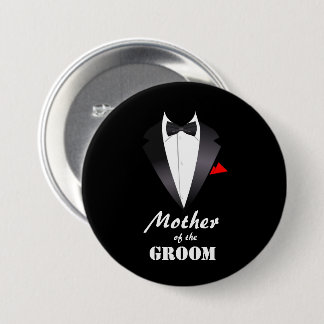 Mother of the Groom with Tuxedo Shirt – ボタン 缶バッジ