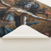 Mother of the Three Worlds Goddess Kali シェルパブランケット (3/4)