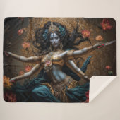 Mother of the Three Worlds Goddess Kali シェルパブランケット (正面(横))