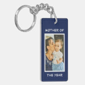 Mother Of The Year パーソナライズされたカスタム Photo Mommy キーホルダー (正面左)