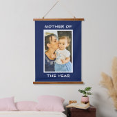 Mother Of The Year パーソナライズされたカスタム Photo Mommy 吊り下げ型タペストリー (寝室)