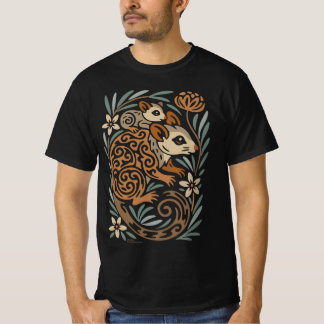 Mother Possum & Baby – Tribal Aussie Wildlife Art Tシャツ