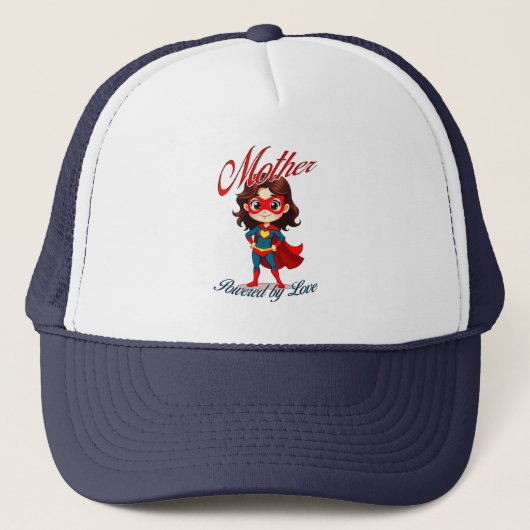 Mother Powered by Love – Supermom Art キャップ (正面)
