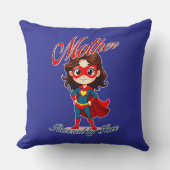 Mother Powered by Love – Supermom Art クッション (正面)