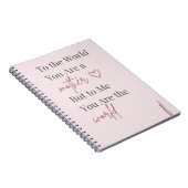 Mother Quote Typography Pink ノートブック (右側)