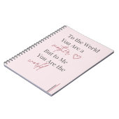 Mother Quote Typography Pink ノートブック (左側)