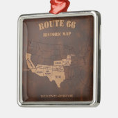 Mother Road Centennial Map Holiday Heritage メタルオーナメント (左)