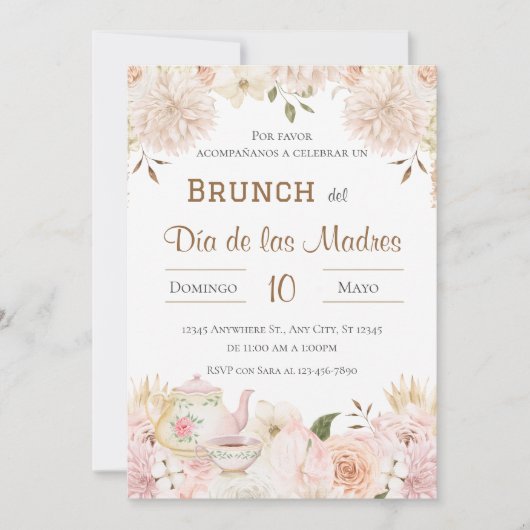 Mother´s Day Brunch Invitation 招待状 (正面)