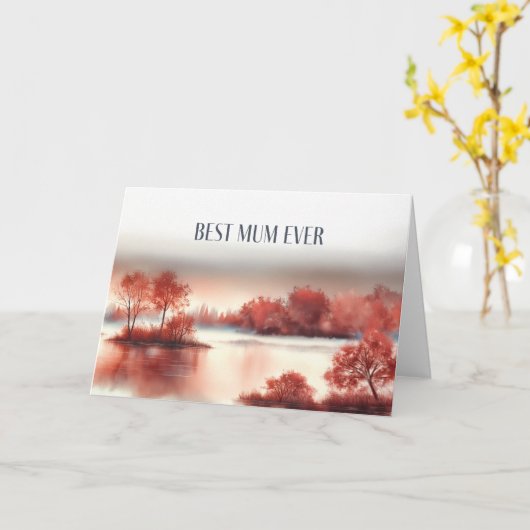 Mother´s Day Card "Best Mum Ever" カード (黄色い花)