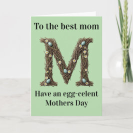 Mother’s Day Card Cute Rustic Floral Letter カード