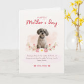 Mother’s Day Card From the Dog for Dog Mom カード (黄色い花)