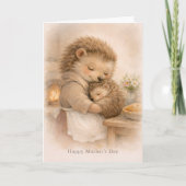 Mother’s Day Card – Hedgehog Cozy Embrace カード (正面)