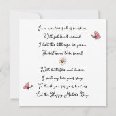 Mother’s Day Card with Child Illustration  (裏面)