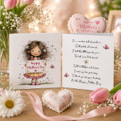 Mother’s Day Card with Child Illustration 