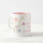 Mother’s Day coffee mug with quote ツートーンマグカップ (正面左)