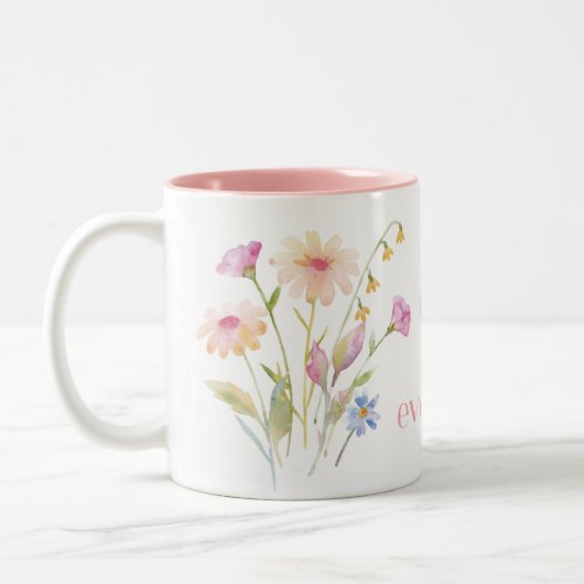 Mother’s Day coffee mug with quote ツートーンマグカップ (左)