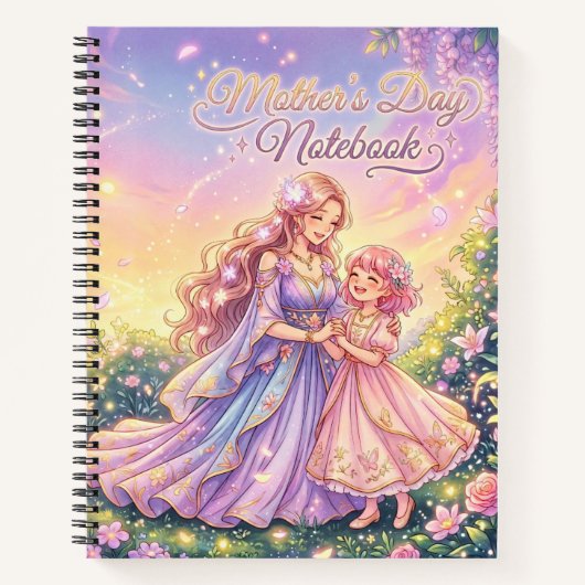 Mother’s Day Floral Spiral Notebook ノートブック (正面)