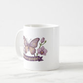 Mother’s Day Gift - Grateful Butterfly Floral コーヒーマグカップ (正面左)