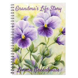 Mother’s Day Life Story, Woodland Violets, Violets ノートブック