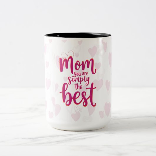 Mother’s Day Love Mug – Best Mom Ever ツートーンマグカップ (中央)