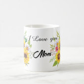 Mother’s Day Mug with Sunflower Bouquet and Heartf モーフィングマグカップ (中央)