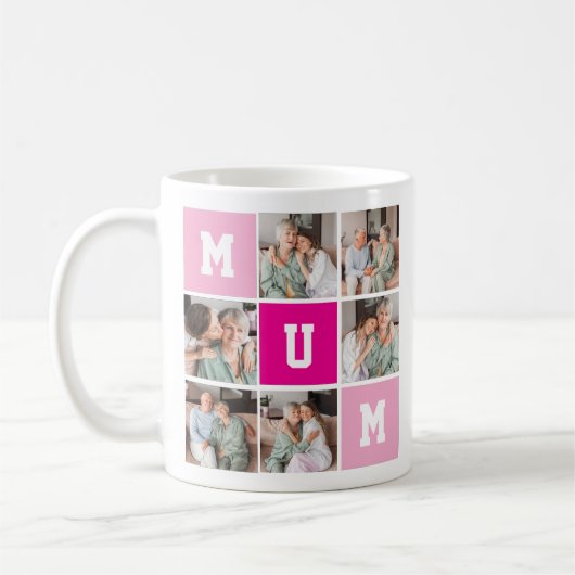 Mother’s Day Personalized Photo Collage Mug コーヒーマグカップ (左)