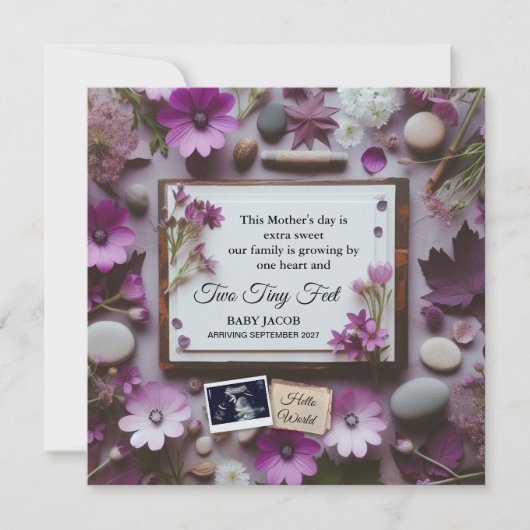 Mother’s Day Pregnancy Announcement for Grandma 案内状 (正面)