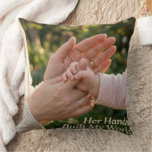 Mother’s Hands Holding Child | Emotional Sacrifice クッション (ブランケット)