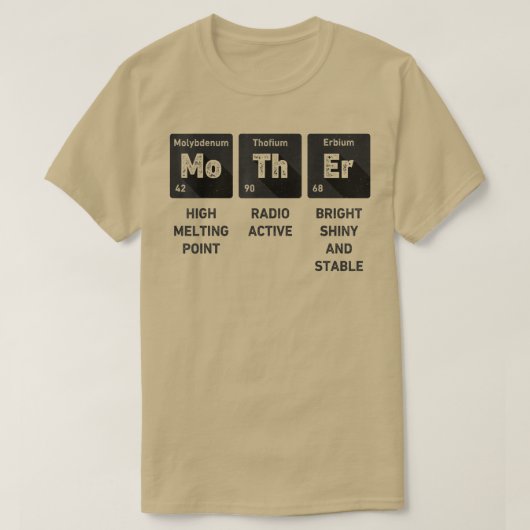 Mother Science Chemistry Periodic Table Mother's D Tシャツ (デザイン正面)