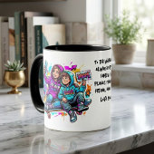  Mother & Son Graffiti Art Coffee Mug マグカップ