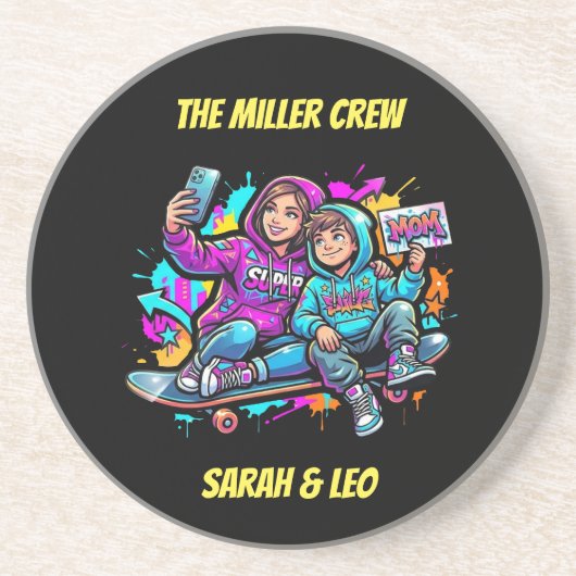  Mother & Son Graffiti Coaster コースター (正面)