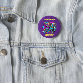 Mother Son Skater Purple Graffiti Pin 缶バッジ