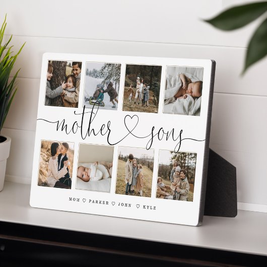 Mother Sonsハートスクリプト |フォトグリッドのコラージュ フォトプラーク