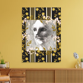 Mother - The Women in Mask / BW キャンバスプリント