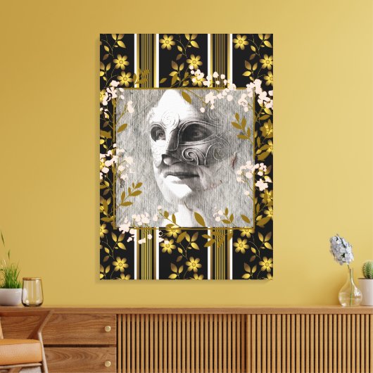 Mother - The Women in Mask / BW キャンバスプリント (インサイチュ (リビング))